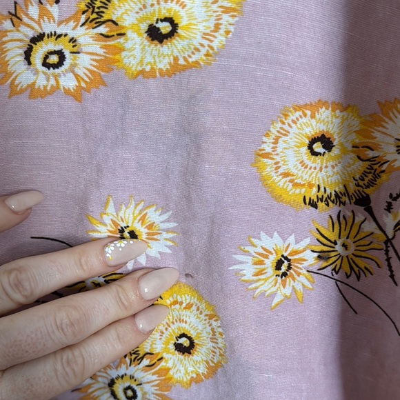 Madewell Ruffle-Cuff Wrap Dress- Dutch Dandelions size XS - Picture 8 of 9